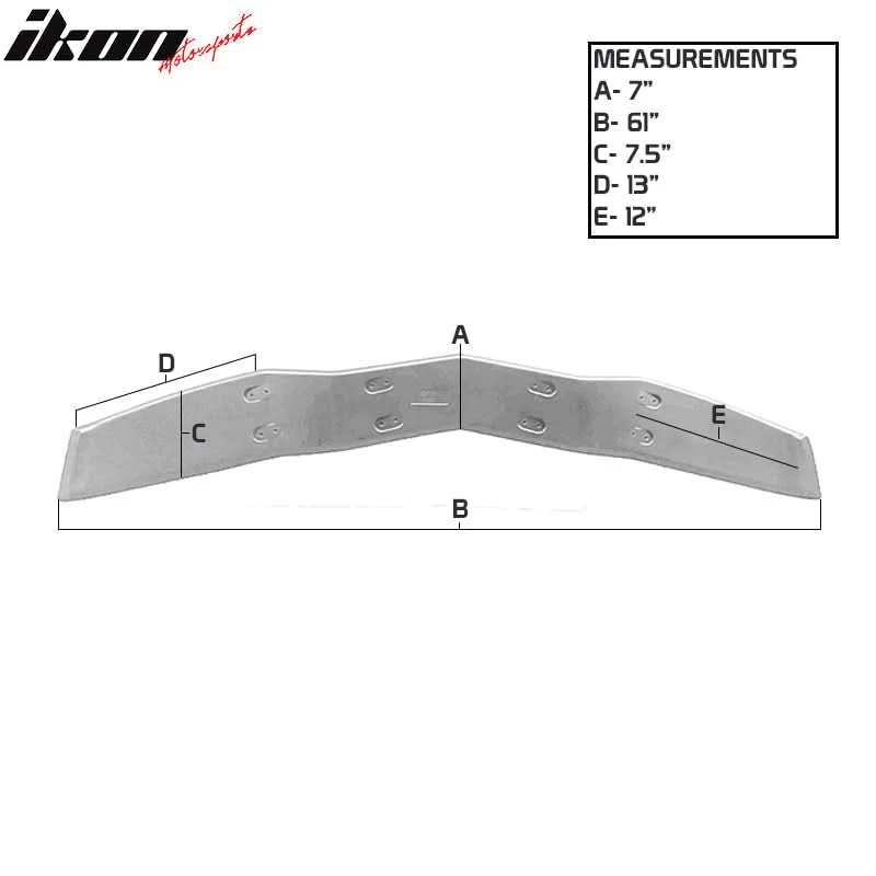 2016-2024 Chevy Camaro Black Rear Side Window Louver Trunk Spoiler ABS - Image 8