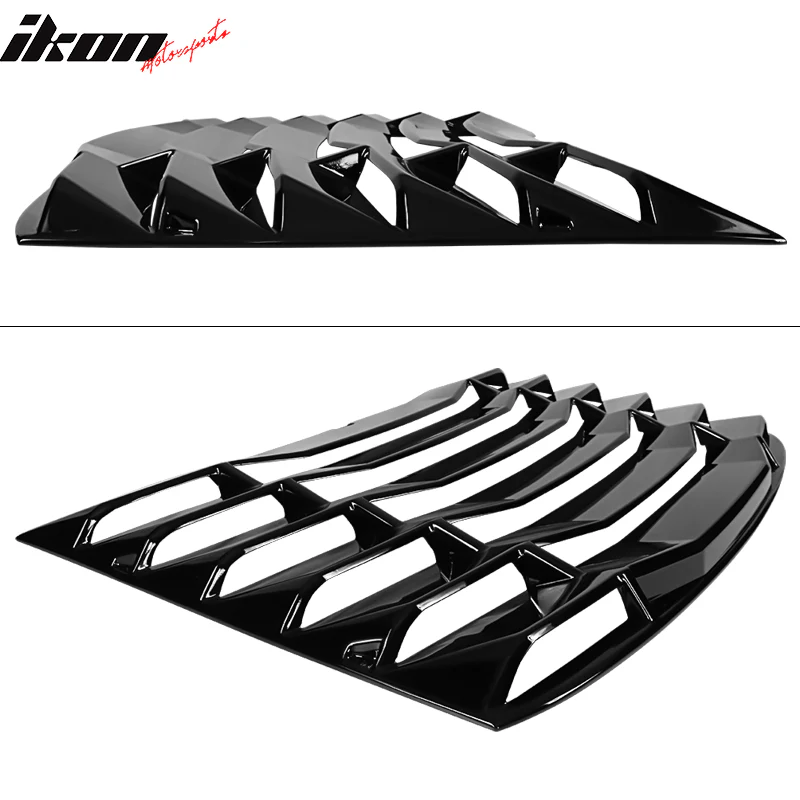 2016-2024 Chevy Camaro IKON Rear Window Louvers Cover Sun Shade ABS - Image 8
