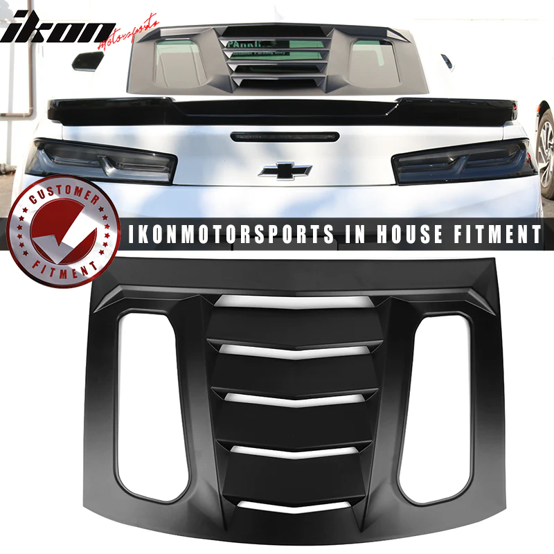 2016-2024 Chevy Camaro Unpainted Rear Window Louver Side Vent ABS - Image 2