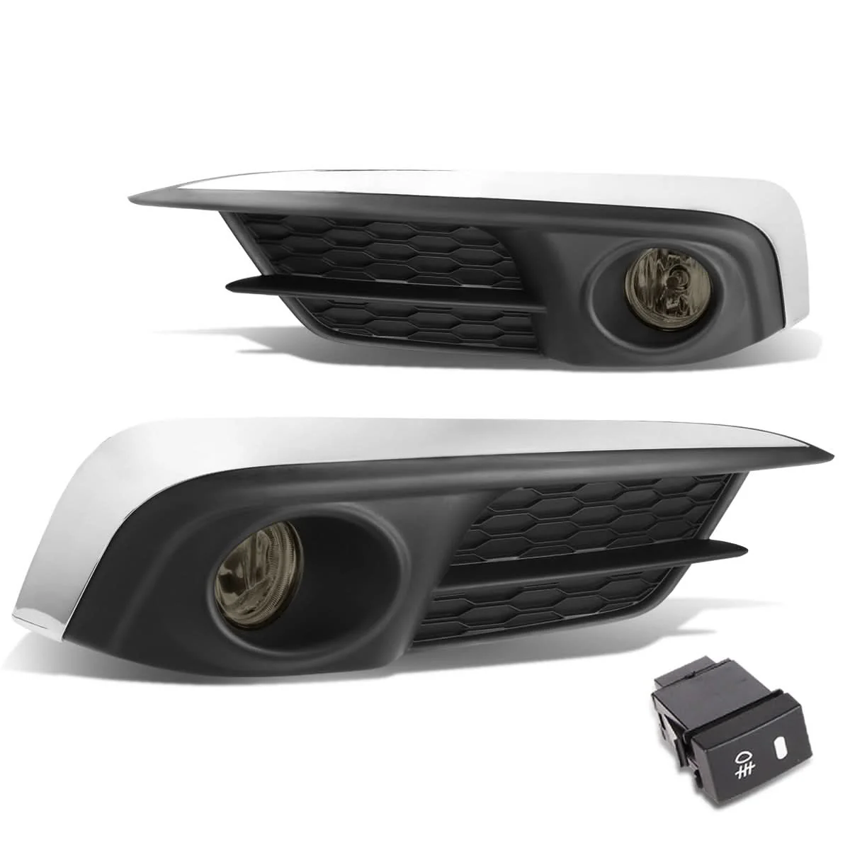 2016 Honda Civic Fog Lights with Switch & Bezel - Smoke H8 Bulb - Image 2