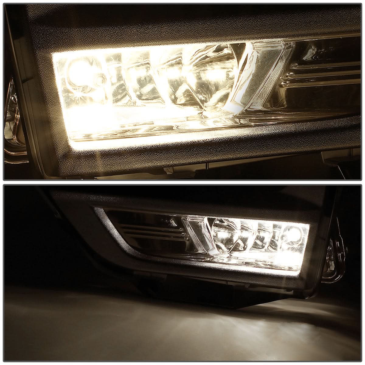 2017-2018 Nissan Rogue Smoke Fog Lights with Chrome Bezel - Image 4