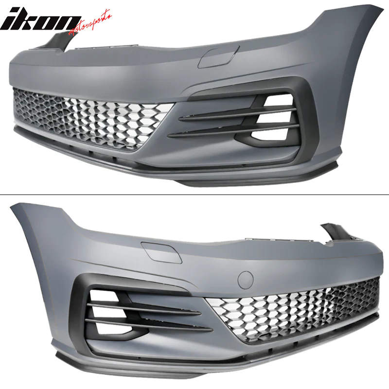 2017-2019 VW Golf MK7 7.5 GTI Front Bumper Kit w/ Fog Lights Grille - Image 2