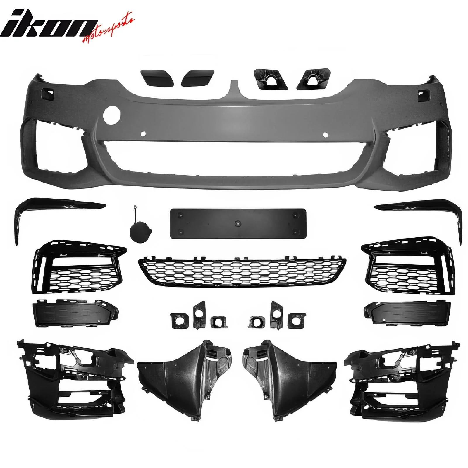 2017-2020 BMW G30 5 Series M-Tech Front Rear Bumper Covers Side Skirts - Image 5