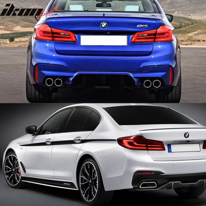 2017-2020 BMW G30 to M5 Style Front Rear Bumpers Side Skirts Fenders - Image 2