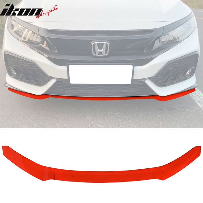 2017-2021 Honda Civic Hatchback HFP Style Front Bumper Lip PP 3PCS - Image 7