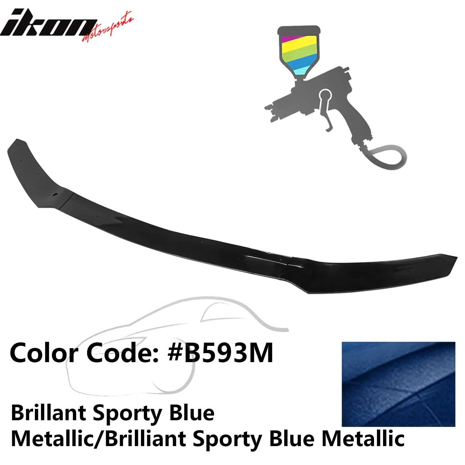 2017-2021 Honda Civic Hatchback HFP Style Front Bumper Lip PP 3PCS - Image 9