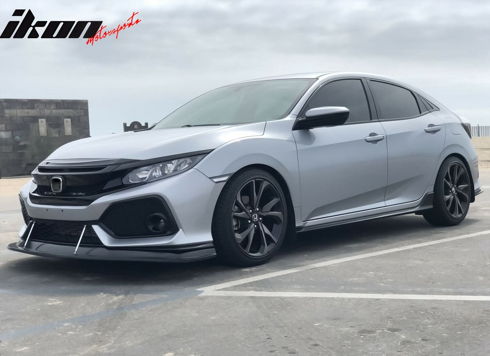 2017-2021 Honda Civic Si & Hatchback MDA Style Front Bumper Lip Kit PU - Image 3