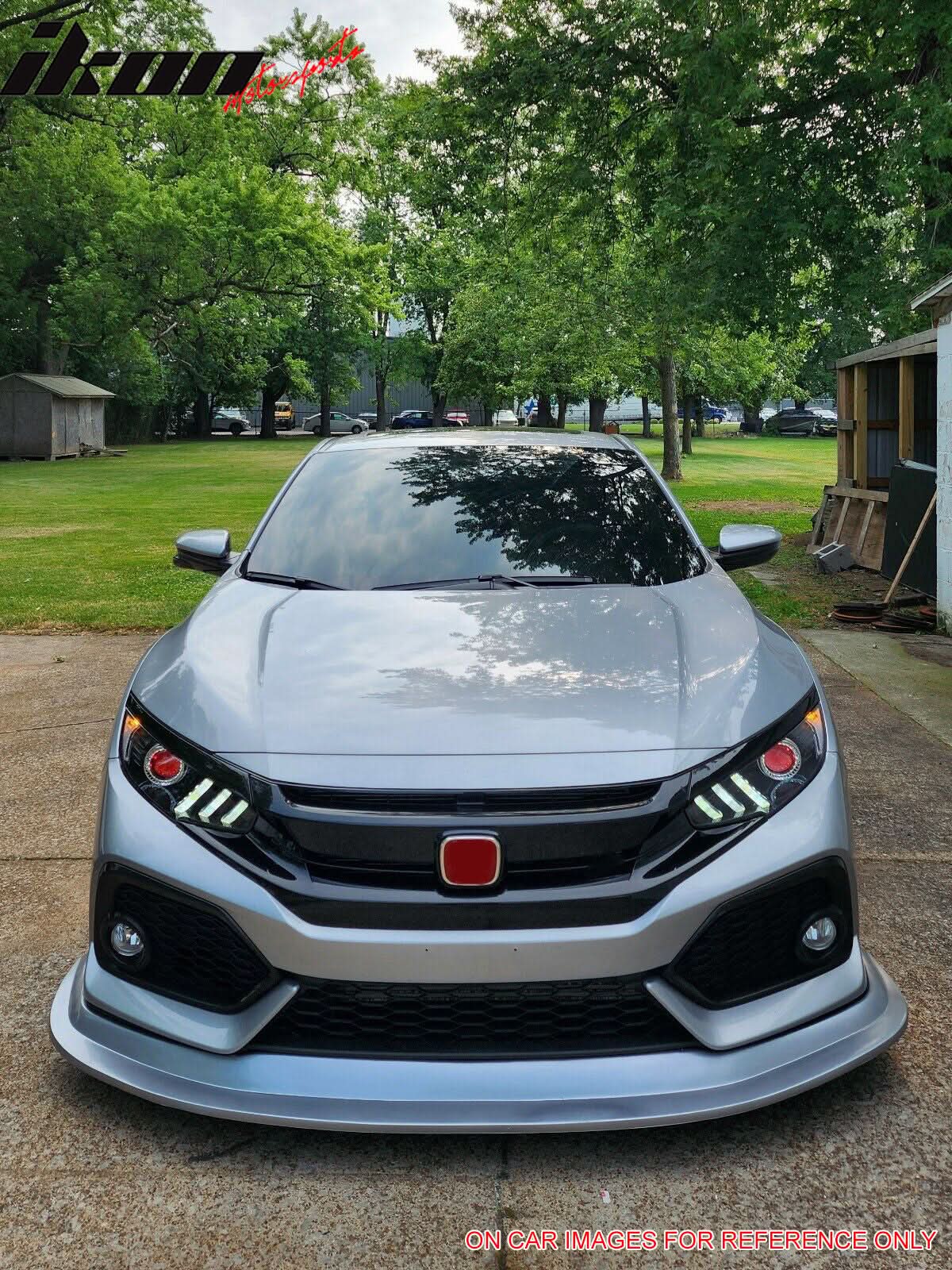 2017-2021 Honda Civic Si & Hatchback MDA Style Front Bumper Lip Kit PU - Image 5