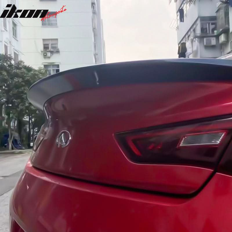 2017-2022 Infiniti Q60 X Style High Kick Rear Trunk Spoiler Wing ABS - Image 9