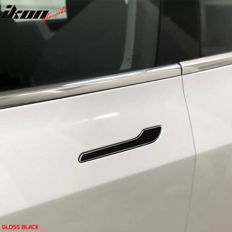 2017-2023 Tesla 3 Door Handle Chrome Delete Vinyl Overlay - Image 2