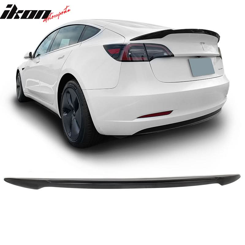 2017-2023 Tesla 3 Sedan 4-Door IKON V Trunk Spoiler ABS - Image 6