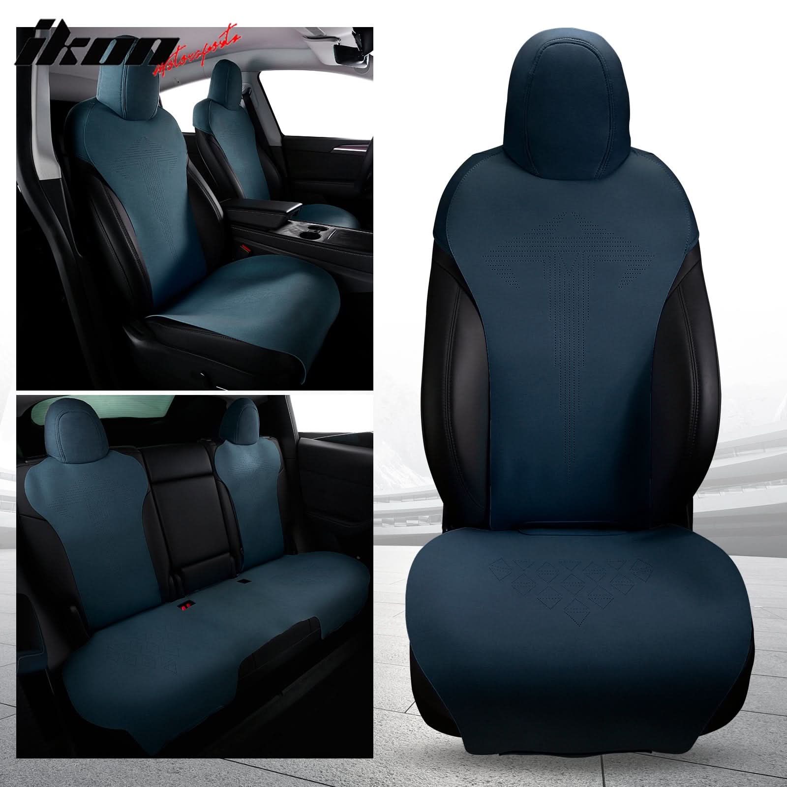 2017-2023 Tesla Model 3 Seat Covers Cushions V1 Suede Leather - Image 7
