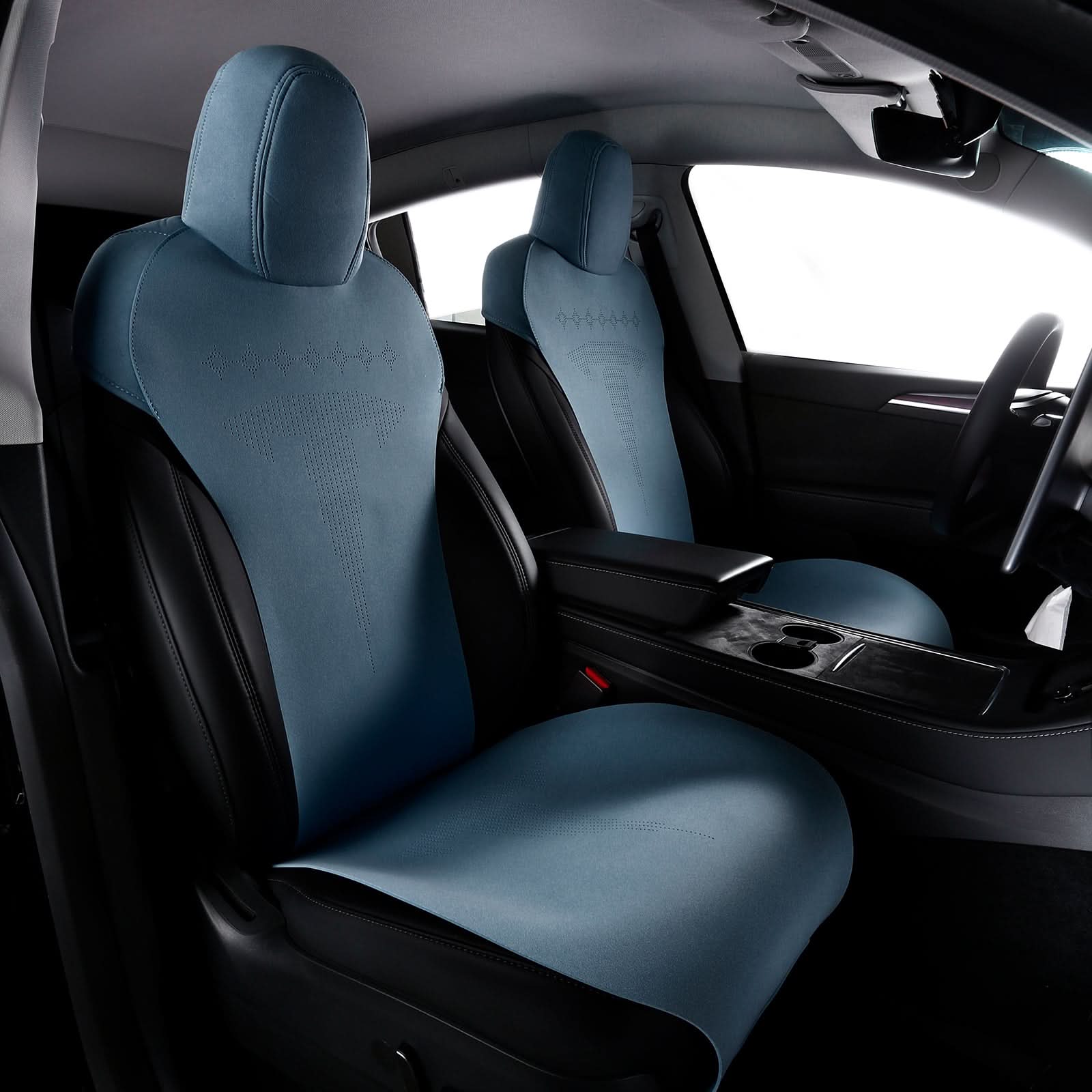 2017-2023 Tesla Model 3 Seat Covers Cushions V2 Suede Leather - Image 5