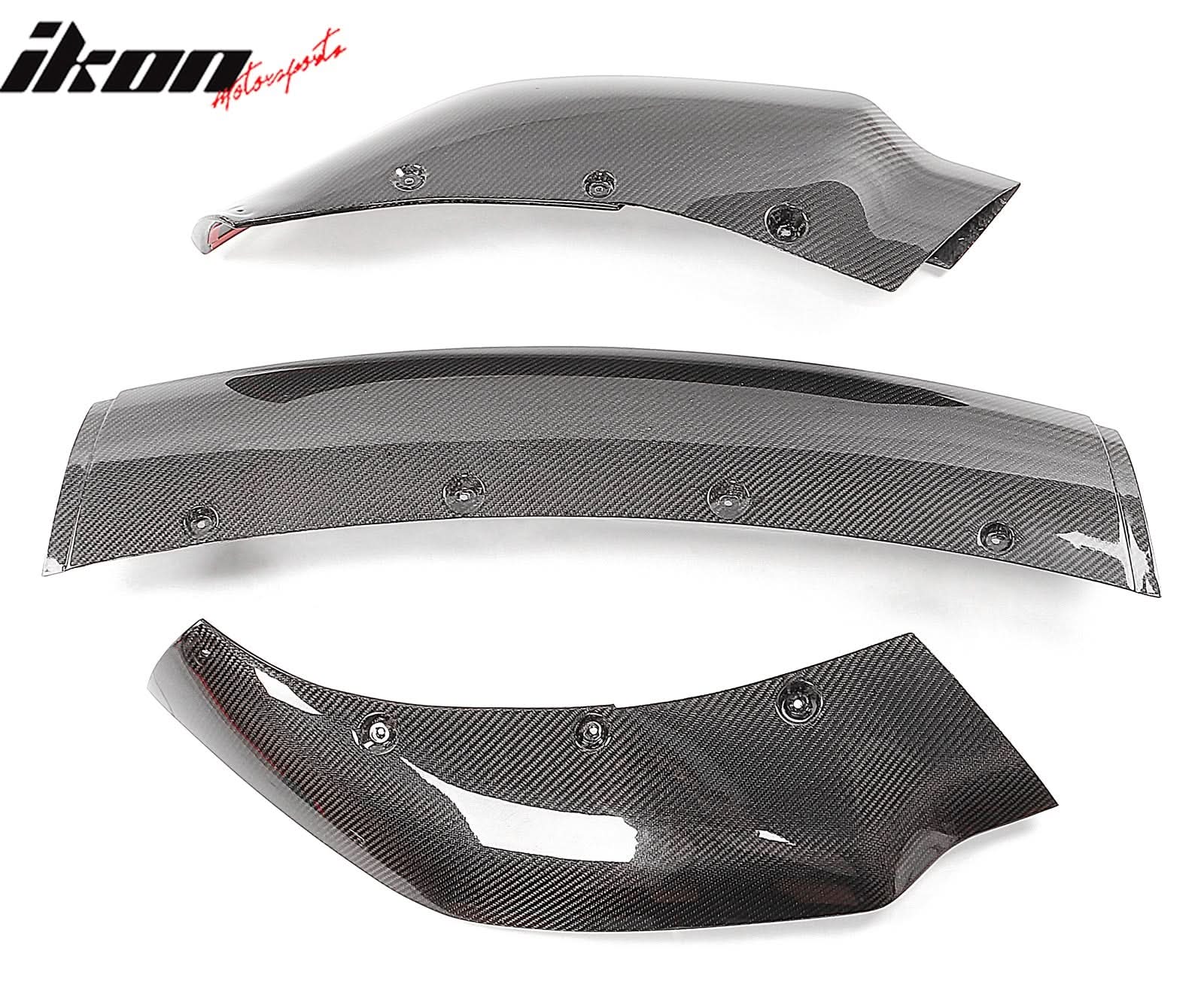 2017-2023 Tesla Model 3 Track Pack Gloss Black Front Lip Carbon Fiber - Image 6