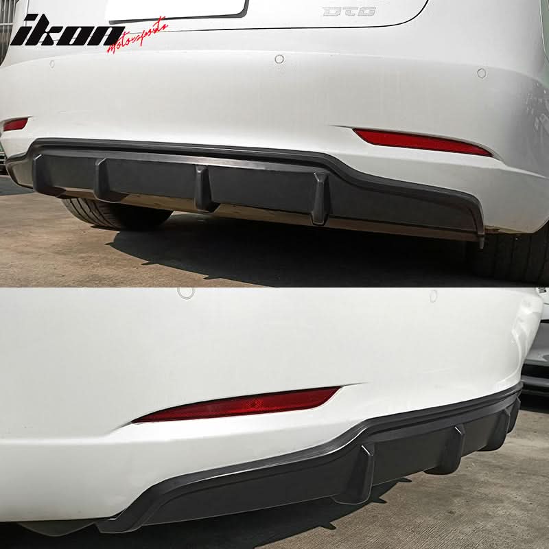 2017-2023 Tesla Model 3 V Style Unpainted Rear Bumper Diffuser ABS - Image 7