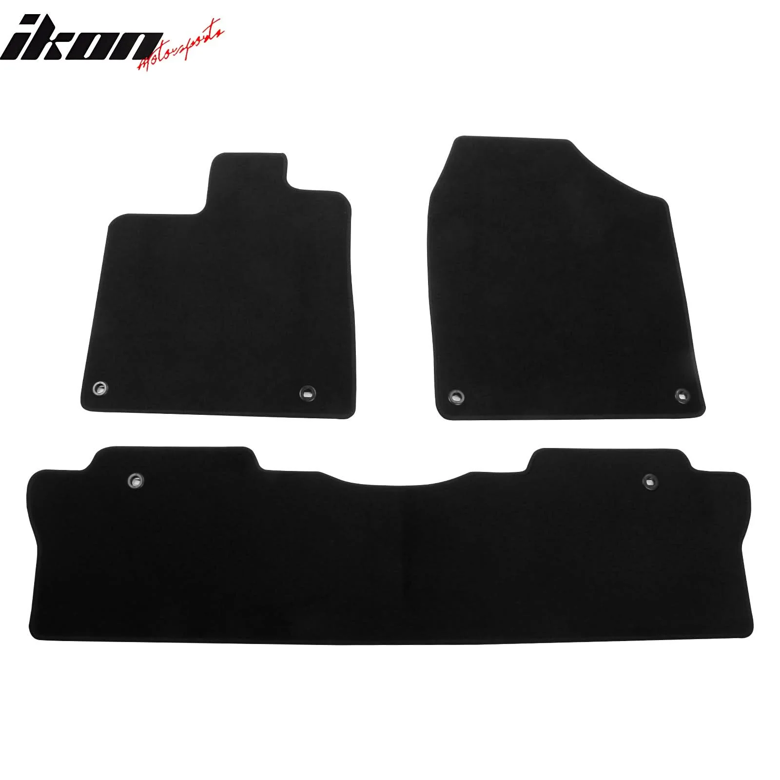 2017-2024 Honda Ridgeline OE Black Front Rear Floor Mat Carpet Nylon - Image 2