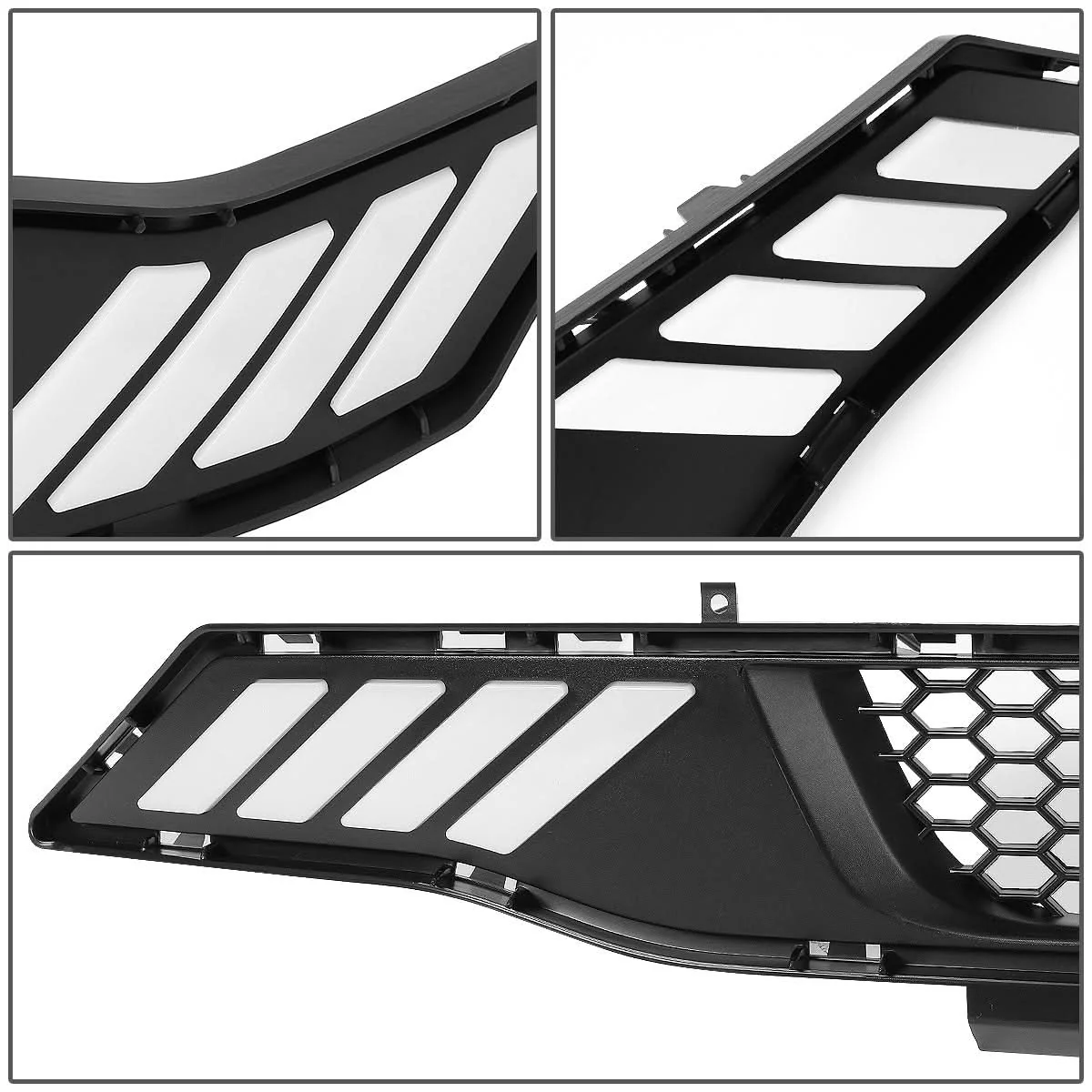 2018-2019 Ford Mustang Honeycomb Front Lower Grille with LED DRL - Image 3
