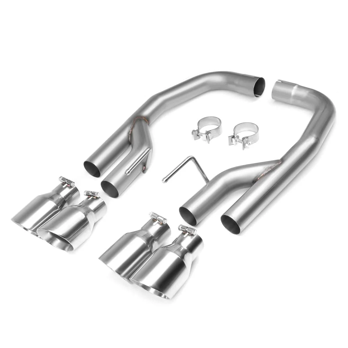 2018-2020 Ford Mustang 5.0L Axleback Exhaust Dual Rolled Tip Stainless Steel - Image 7