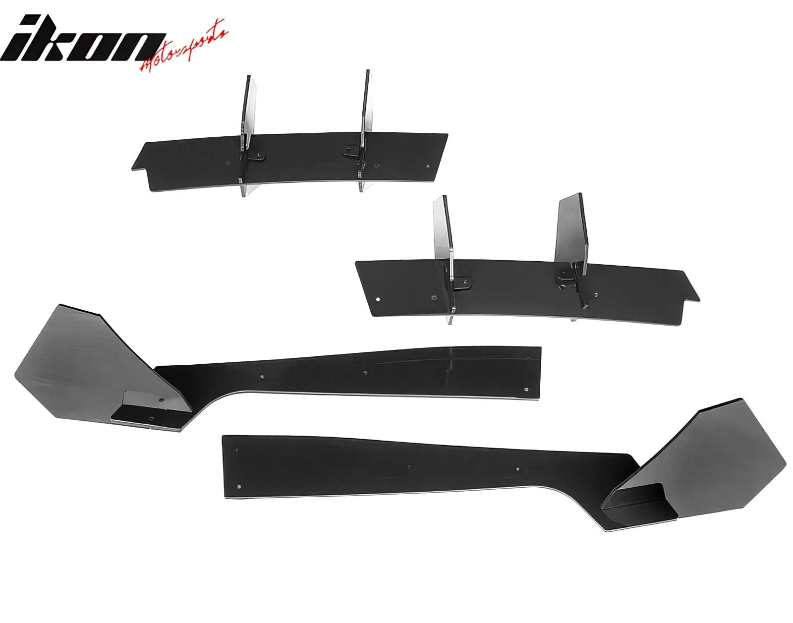 2018-2021 Ford Mustang EcoBoost Gloss Black Rear Bumper Diffuser ABS - Image 6