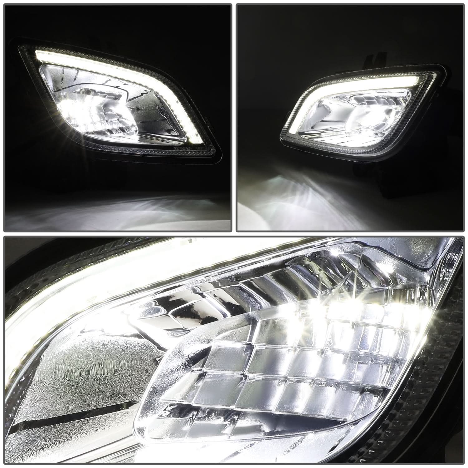 2018-2022 Freightliner Cascadia 3D Full LED Chrome Fog Lights - Image 2