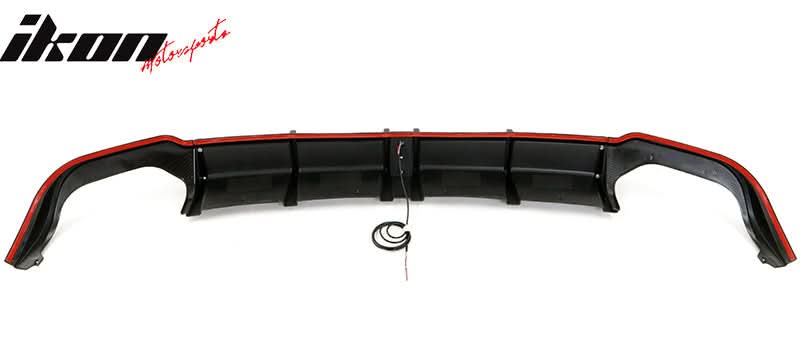 2018-2022 Honda Accord Sport LED Rear Lip Diffuser Carbon Fiber Print - Image 9