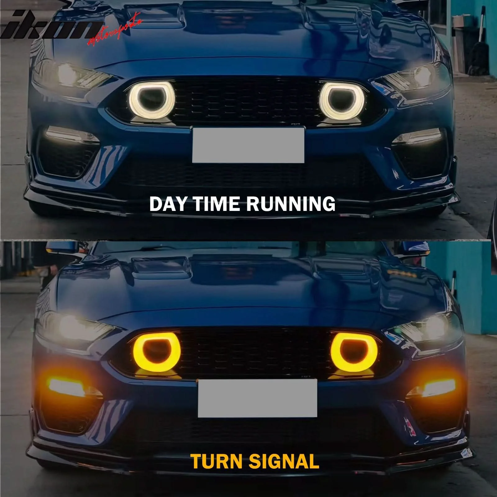 2018-2023 Ford Mustang 21+ Mach 1 Front Bumper Cover LED Grille W/ Lip - Image 4