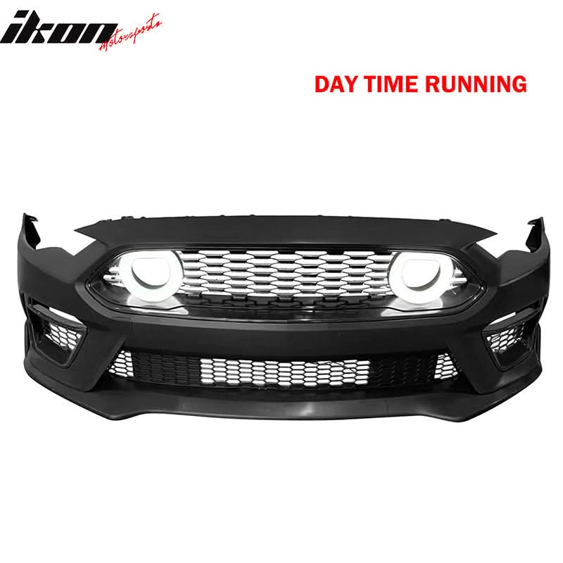 2018-2023 Ford Mustang Mach 1 Front Bumper Cover LED Grille Headlights - Image 5