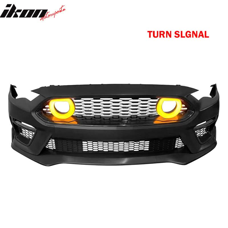2018-2023 Ford Mustang Mach 1 Front Bumper Cover LED Grille Headlights - Image 6