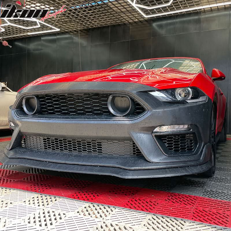 2018-2023 Ford Mustang Mach 1 Style Front Bumper Handling Package Lip - Image 2