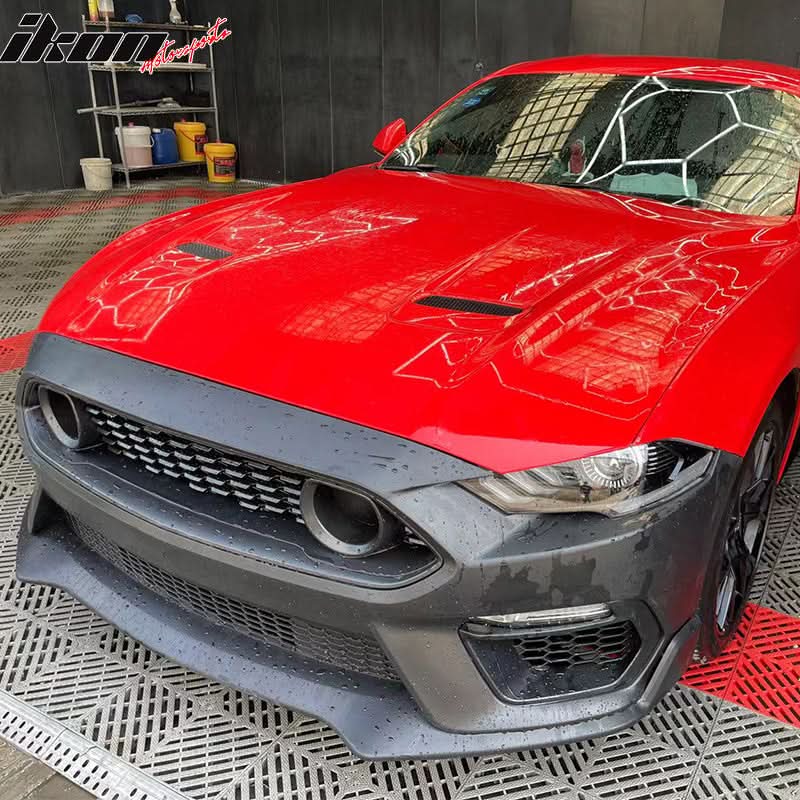 2018-2023 Ford Mustang Mach 1 Style Unpainted Front Bumper Cover PP - Image 2