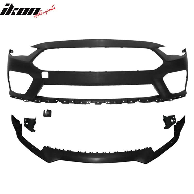 2018-2023 Ford Mustang Mach 1 Style Unpainted Front Bumper Cover PP - Image 4