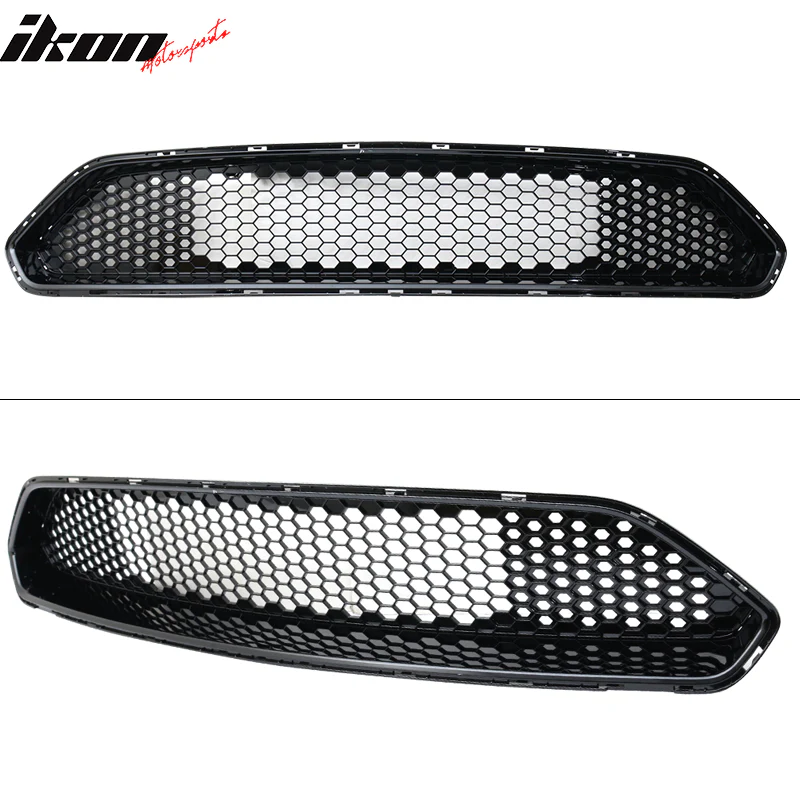 2018-2023 Ford Mustang Mesh Style Black Upper Grille ABS Plastic - Image 8