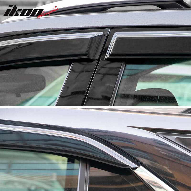 2018-2024 Chevrolet Equinox Acrylic Slim Style 4PC Window Visor Guard - Image 5