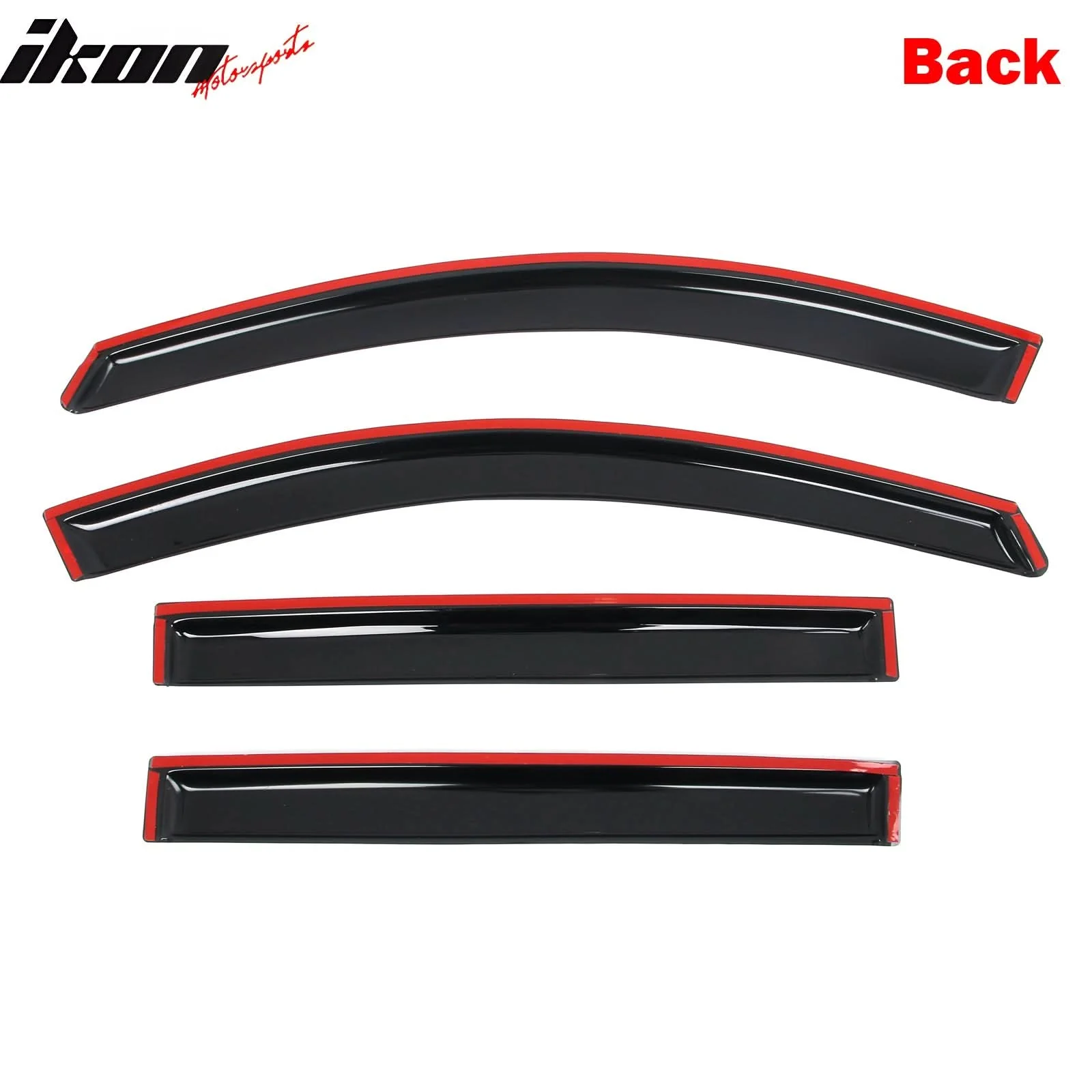 2018-2024 GMC Terrain 4PCS Tape on Window Visors Vent Rain Sun Guards - Image 4