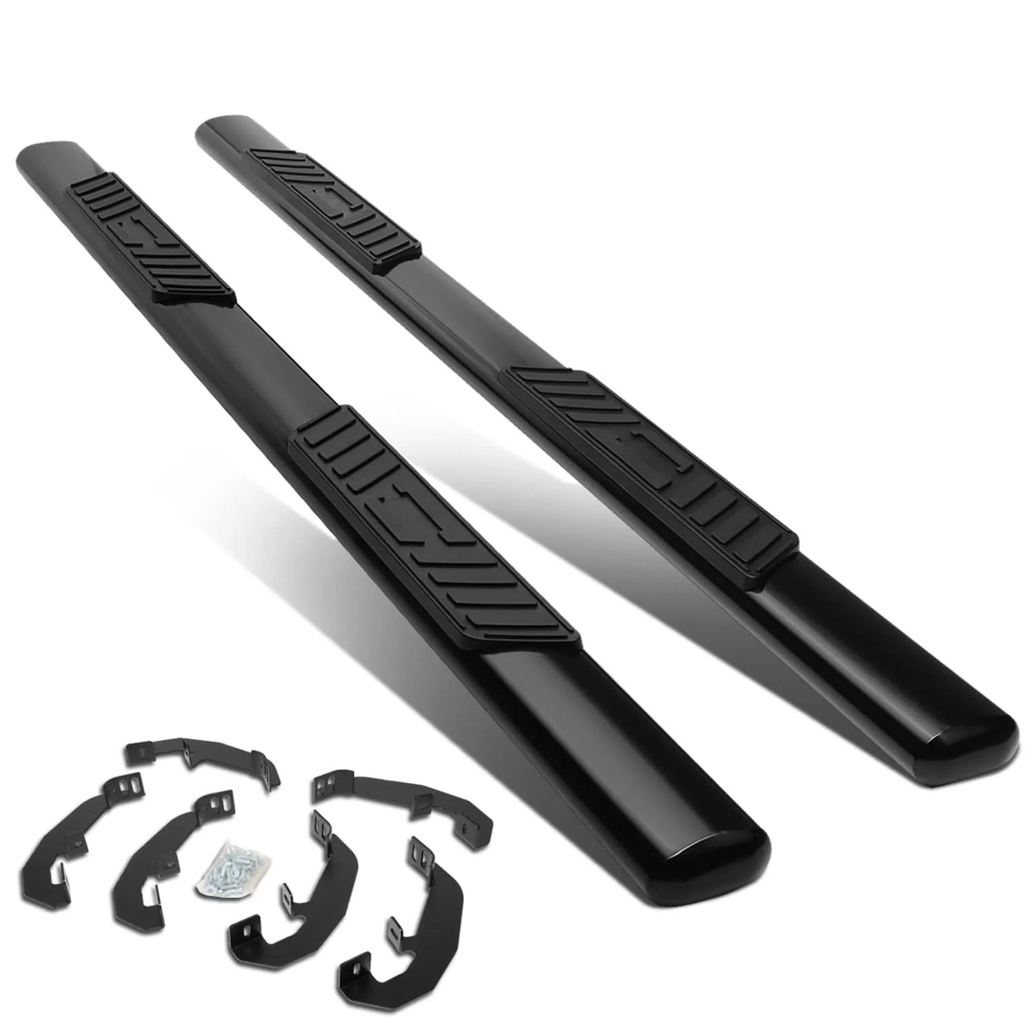2019-2020 Chevrolet Silverado Extended Cab 5" Oval Nerf Bars - Black - Image 2