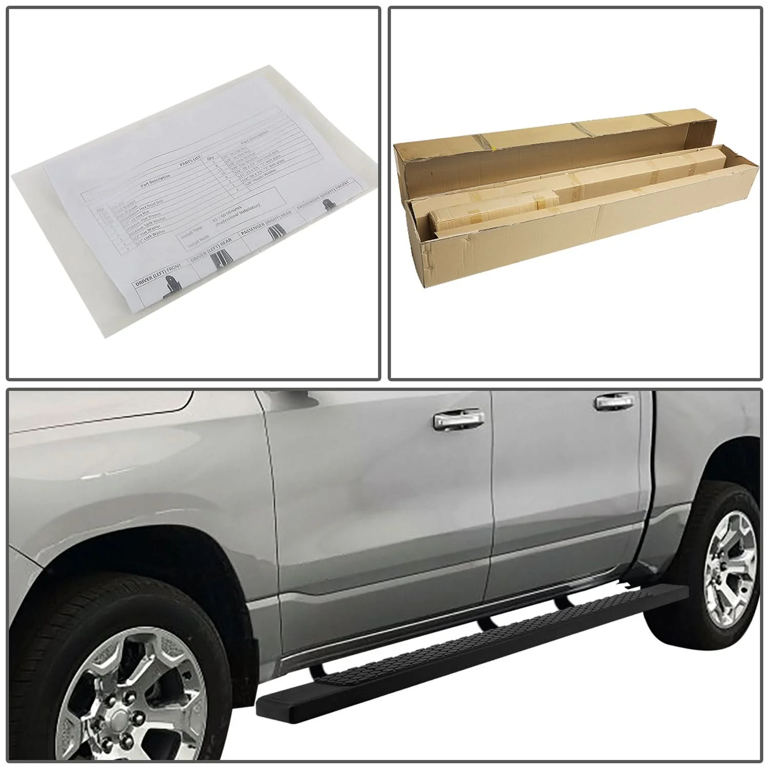 2019-2020 Dodge Ram 1500 Crew Cab 5" Nerf Bars with Honeycomb Pads - Image 6