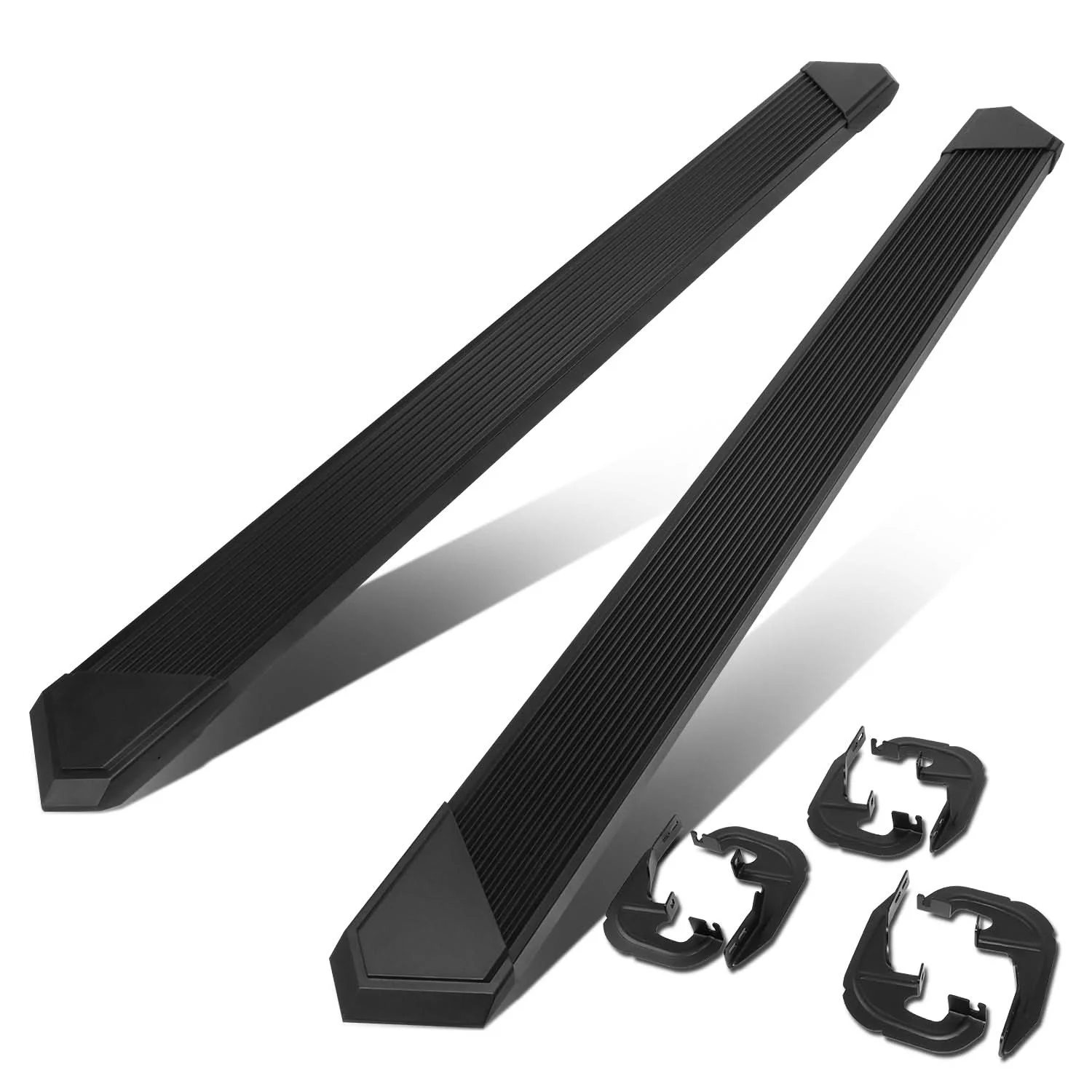 2019-2021 Chevrolet Silverado GMC Sierra Extended Cab 6" Nerf Bars Black - Image 3