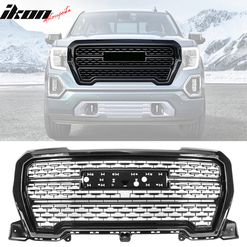 2019-2021 GMC Sierra 1500 Base SLE SLT Elevation Denali Hood Grille - Image 8