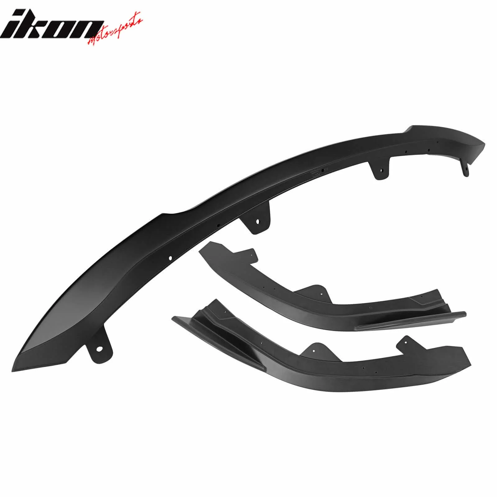 2019-2021 Toyota Corolla Auris 5-Door Matte Black 3PC Front Bumper Lip - Image 4