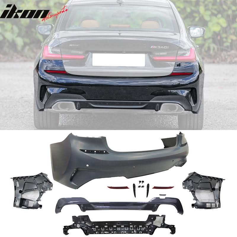 2019-2022 BMW G20 Unpainted M340 Front Rear Bumpers M-Tech Side Skirts - Image 3