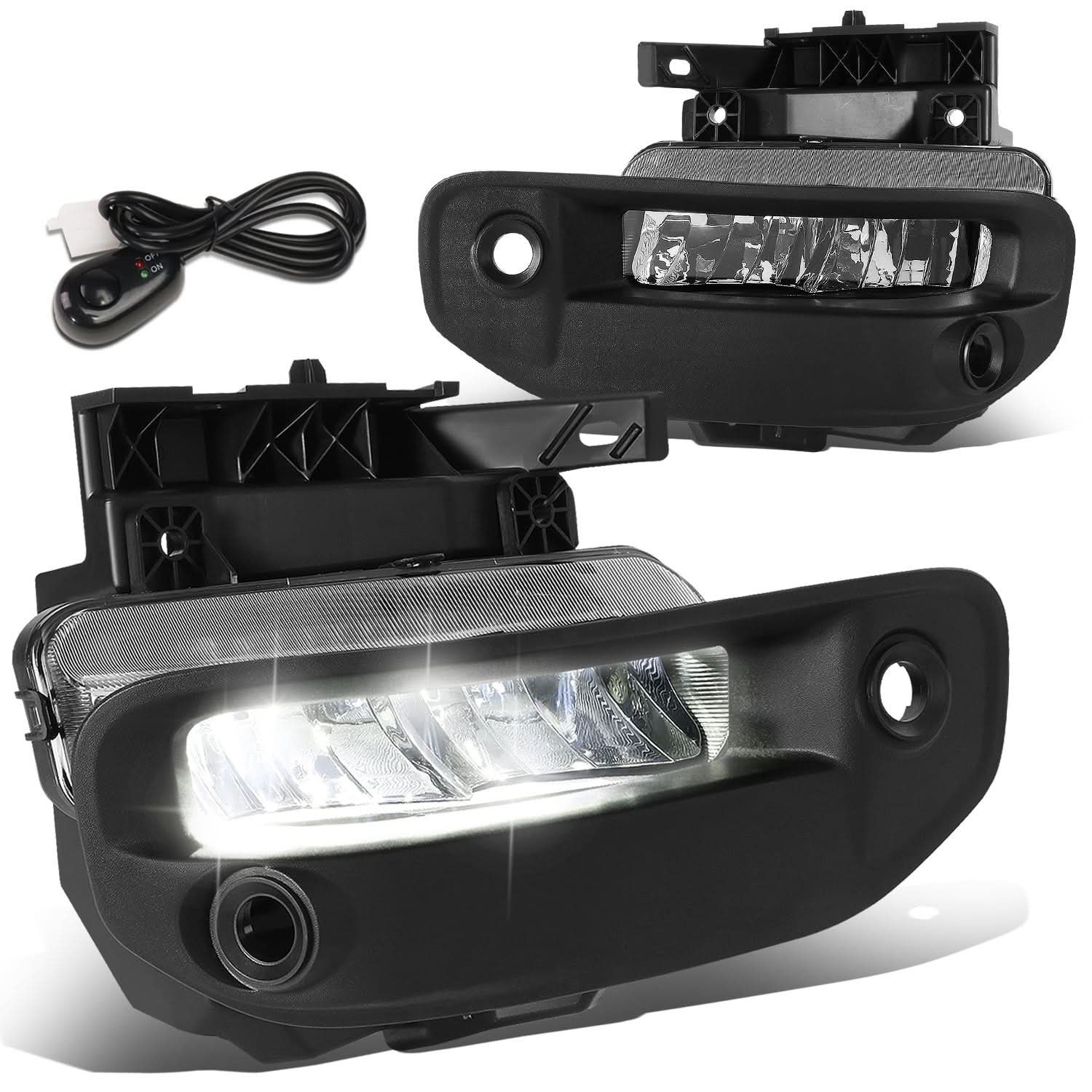 2019-2022 RAM 1500 LED Fog Lights Chrome/Clear w/ Parking Sensors - Image 2