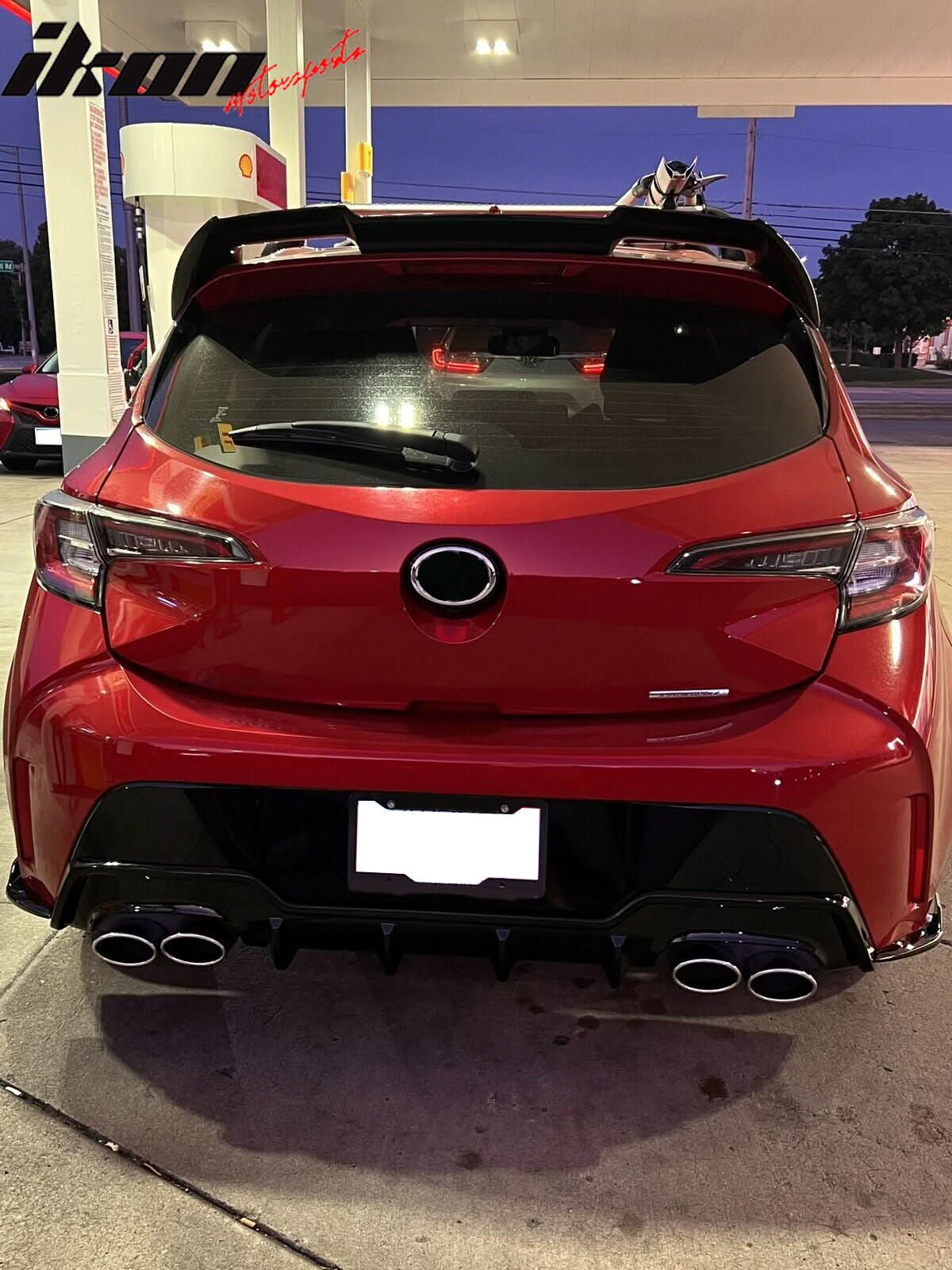 2019-2022 Toyota Corolla 5DR Rear Lip Diffuser Aprons Muffler Tip ABS - Image 10