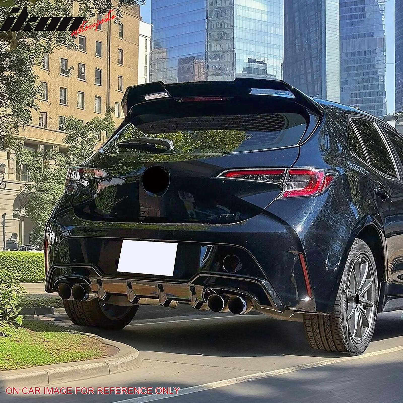 2019-2022 Toyota Corolla 5DR Rear Lip Diffuser Aprons Muffler Tip ABS - Image 11