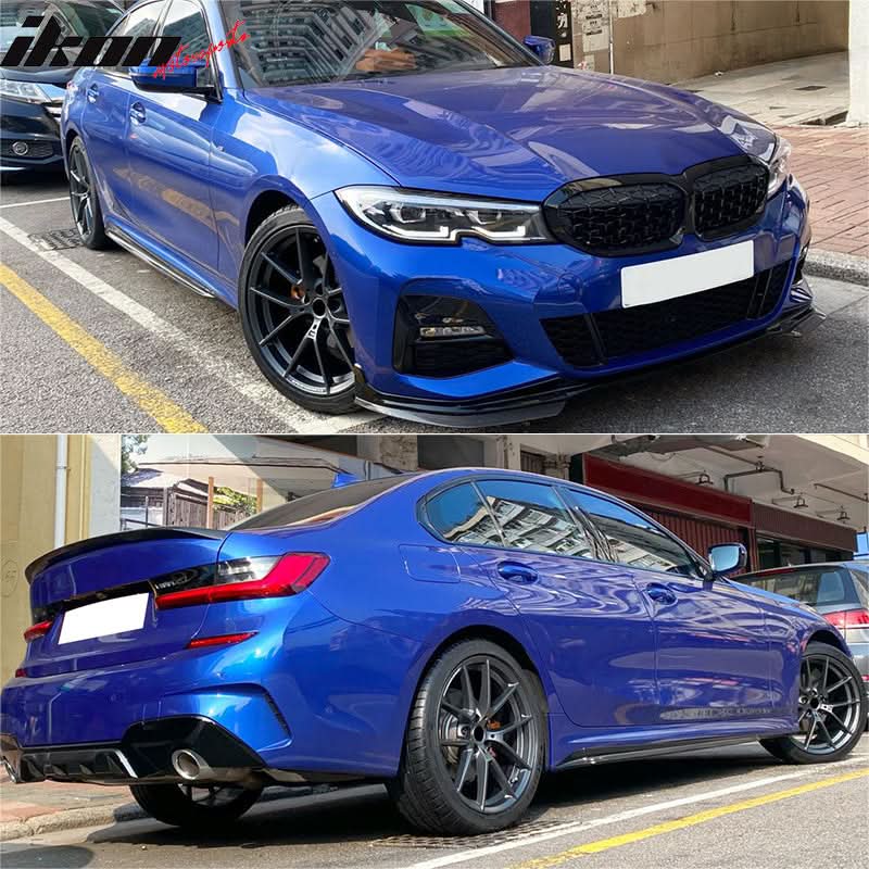 2019-2023 BMW 3 Series G20 MP Style Side Skirts + Gloss Rocker Panel - Image 2