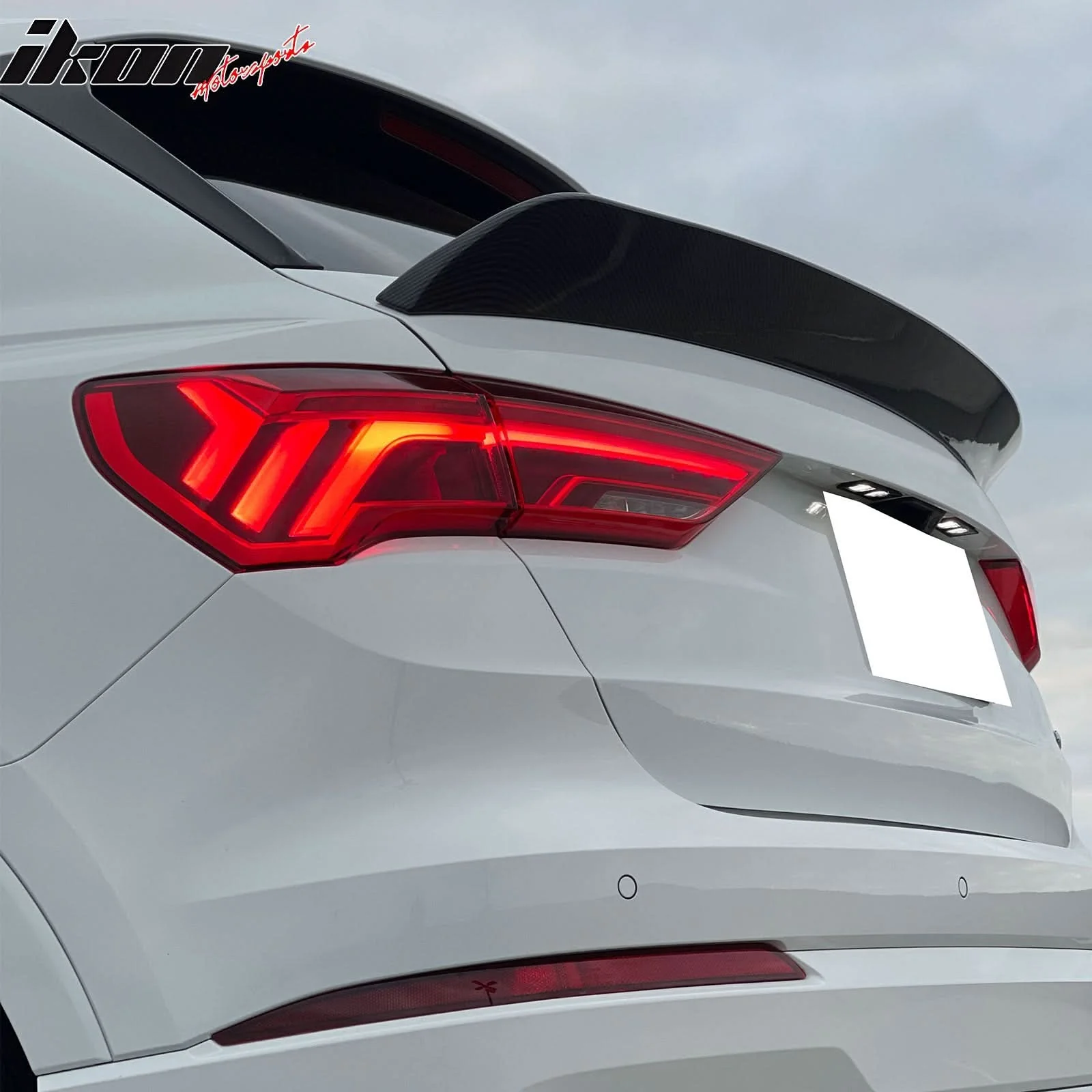 2019-2024 Audi Q3 IKON Style Car Rear Wing Spoiler ABS - Image 6