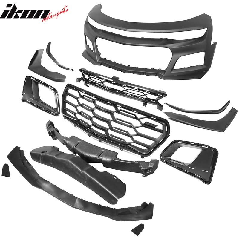 2019-2024 Camaro ZL1 1LE Style Style Unpainted Front Bumper Cover PP - Image 2