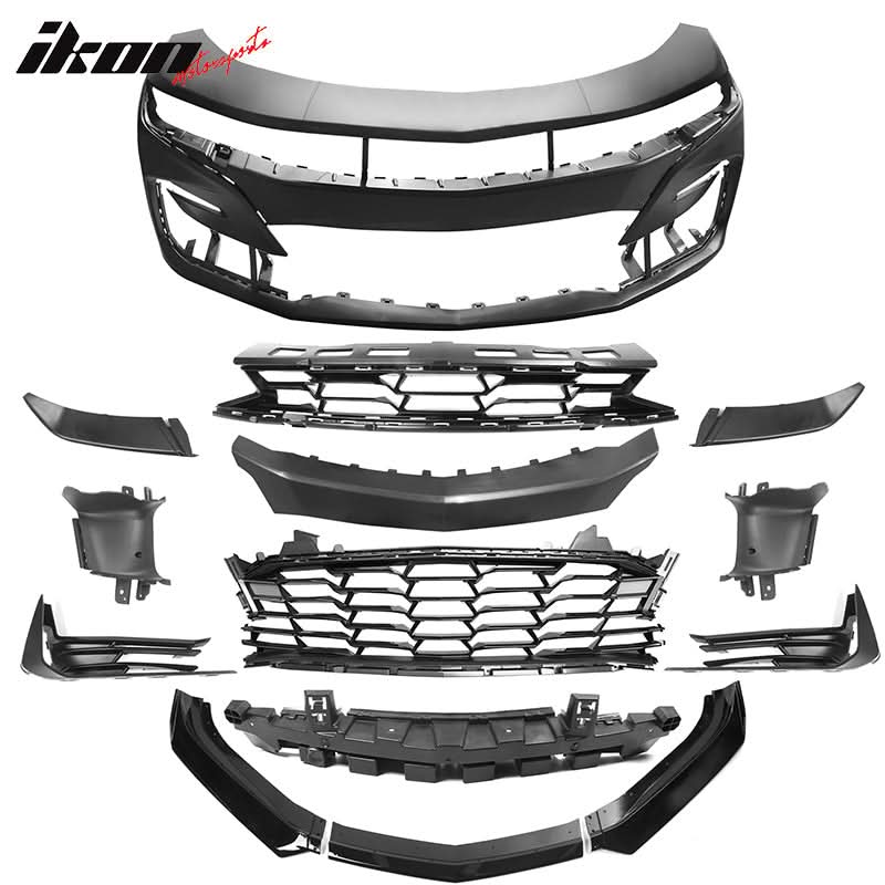 2019-2024 Chevrolet Camaro 19 SS Style Unpainted Front Bumper Cover - Image 10