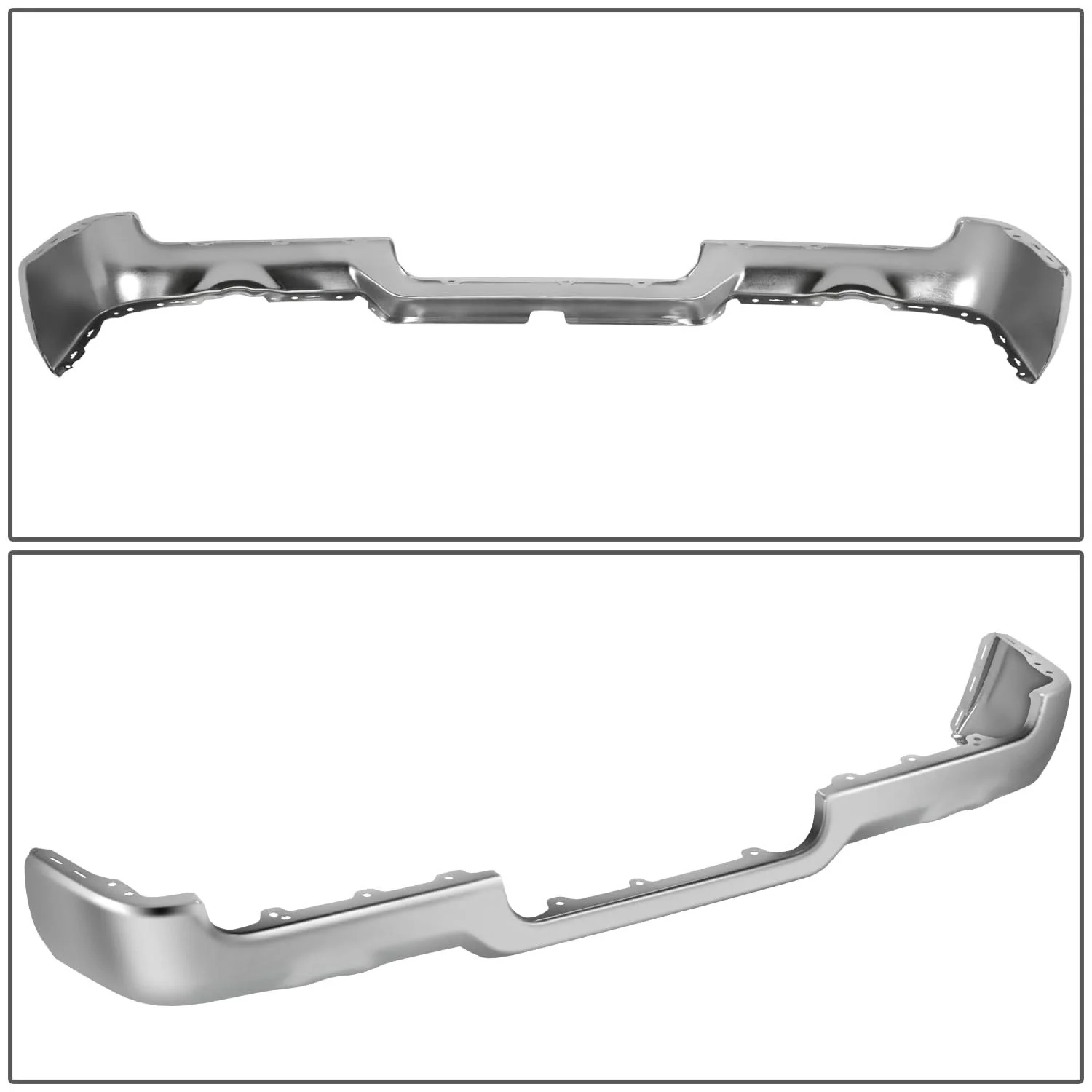 2019-2024 Ram 1500 Dual Exhaust Chrome Rear Bumper - Image 4