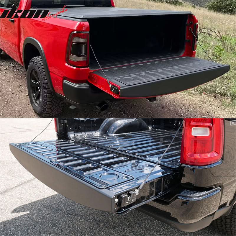 2019-2025 Ram 1500 Tailgate Cap Molding Cover Protector Matte Black PP - Image 2