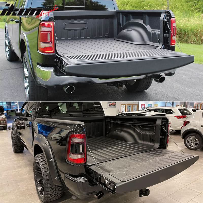 2019-2025 Ram 1500 Tailgate Cap Molding Cover Protector Matte Black PP - Image 4